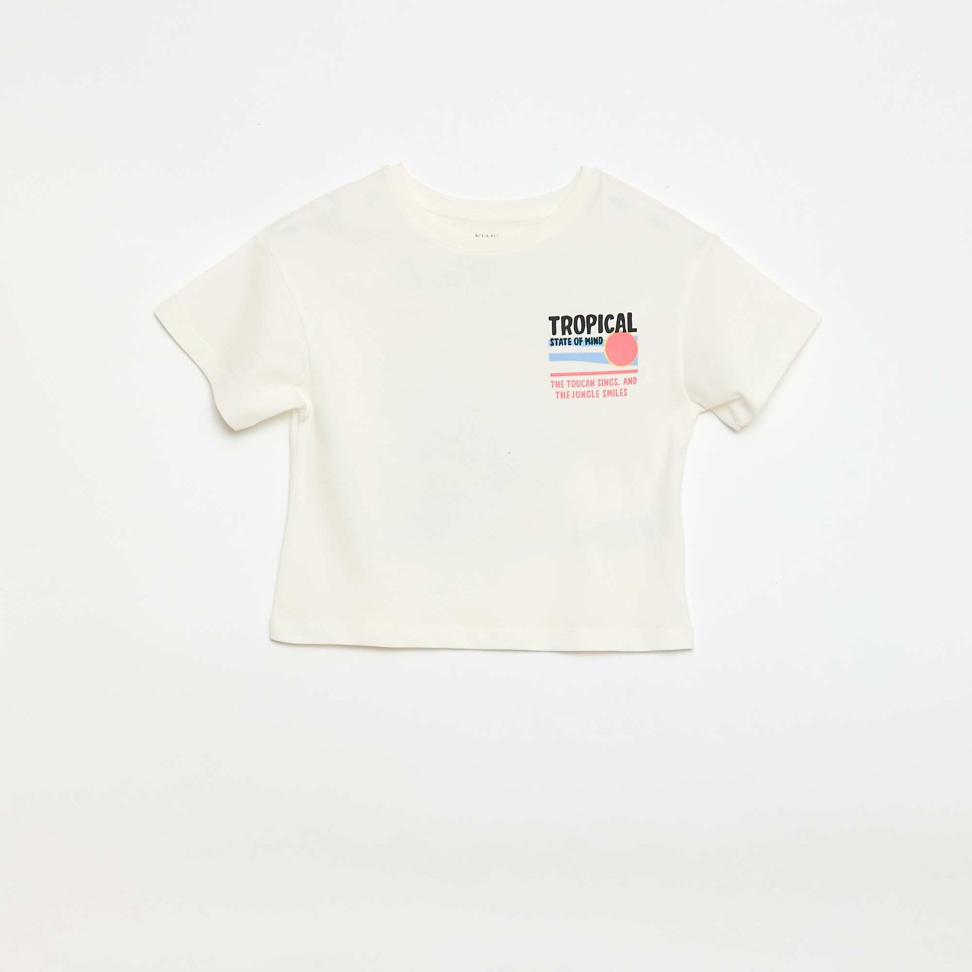 T-shirt coupe loose imprimé dos & poitrine BLANC