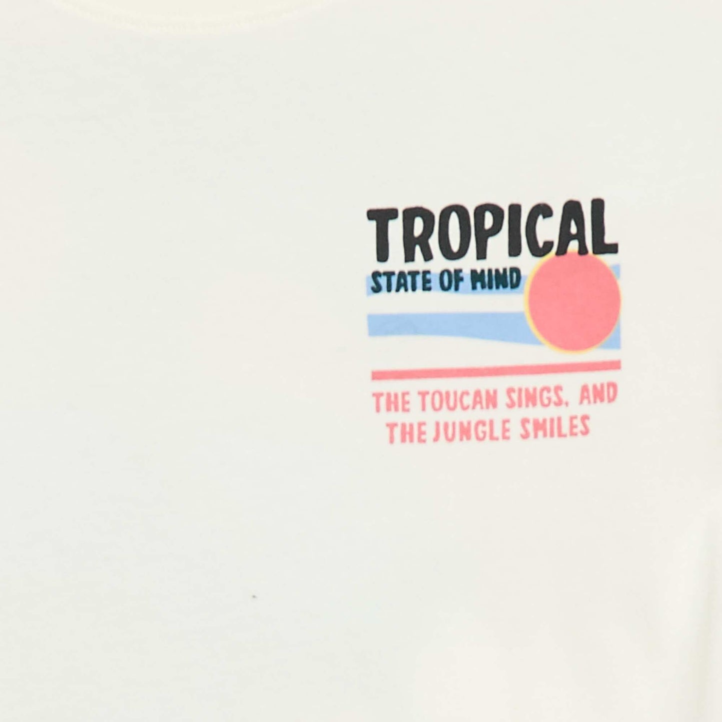 T-shirt coupe loose imprimé dos & poitrine BLANC