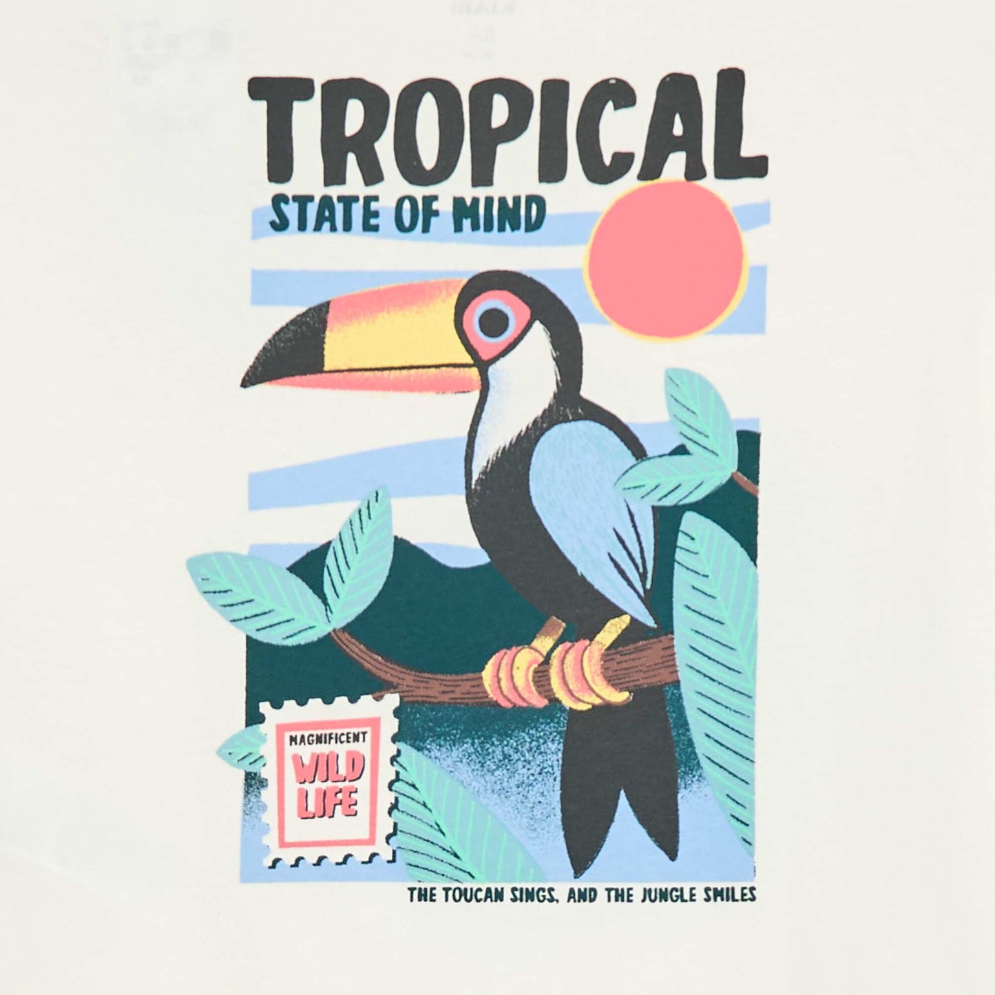 T-shirt coupe loose imprimé dos & poitrine BLANC