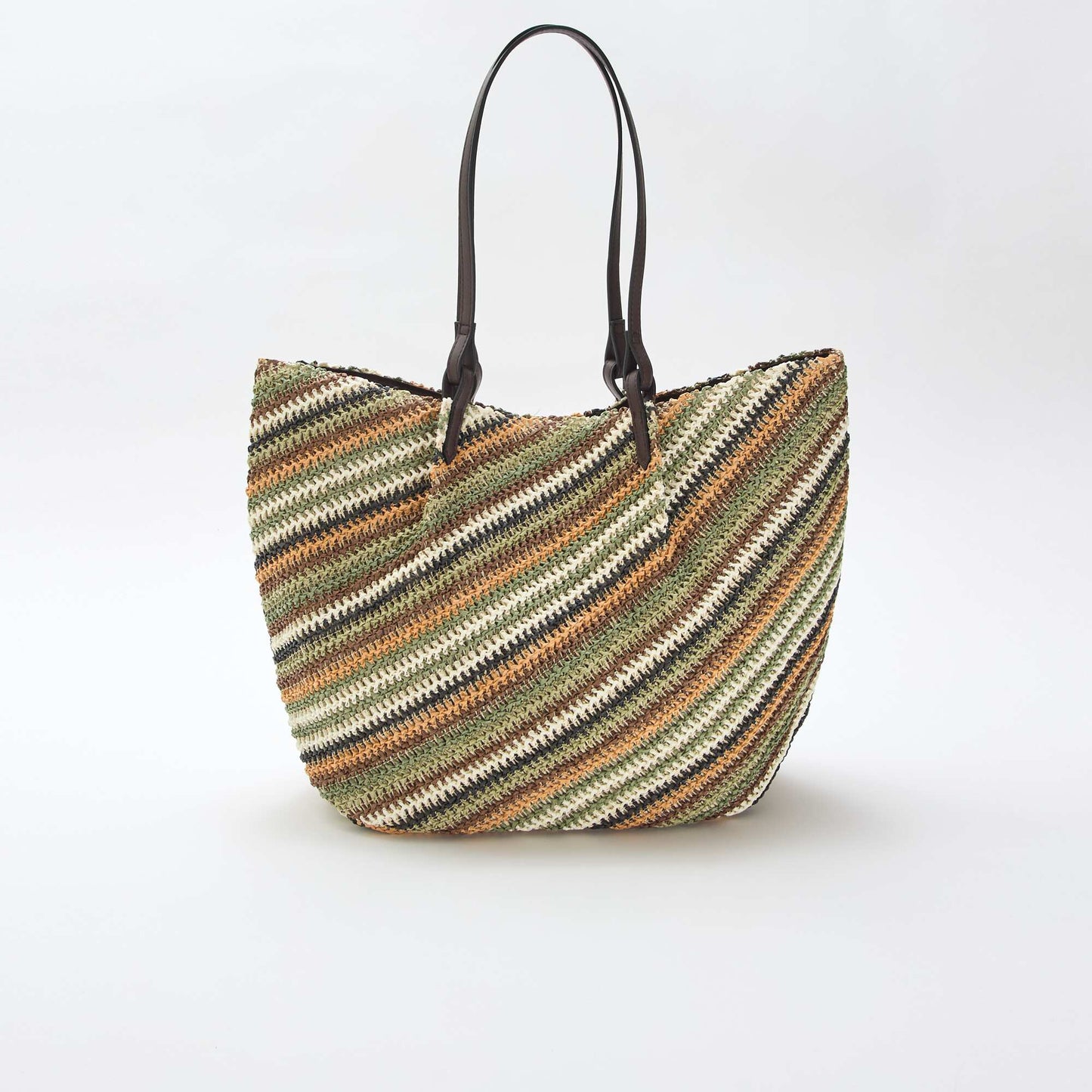 Sac cabas en paille VERT