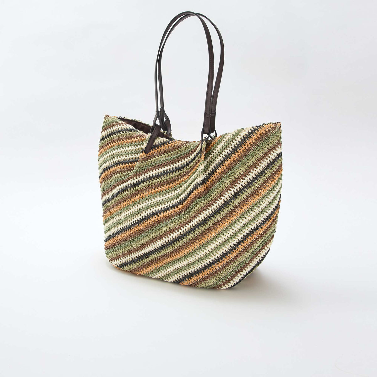 Sac cabas en paille VERT