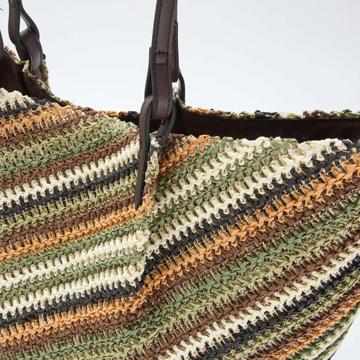 Sac cabas en paille VERT