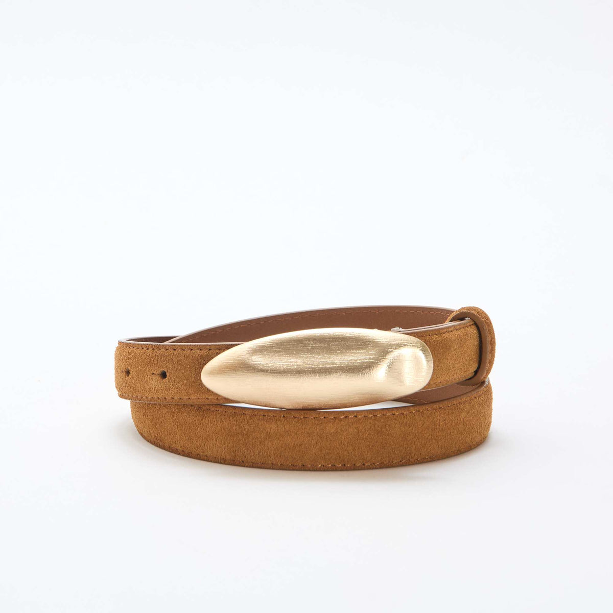 Ceinture aspect suédine MARRON