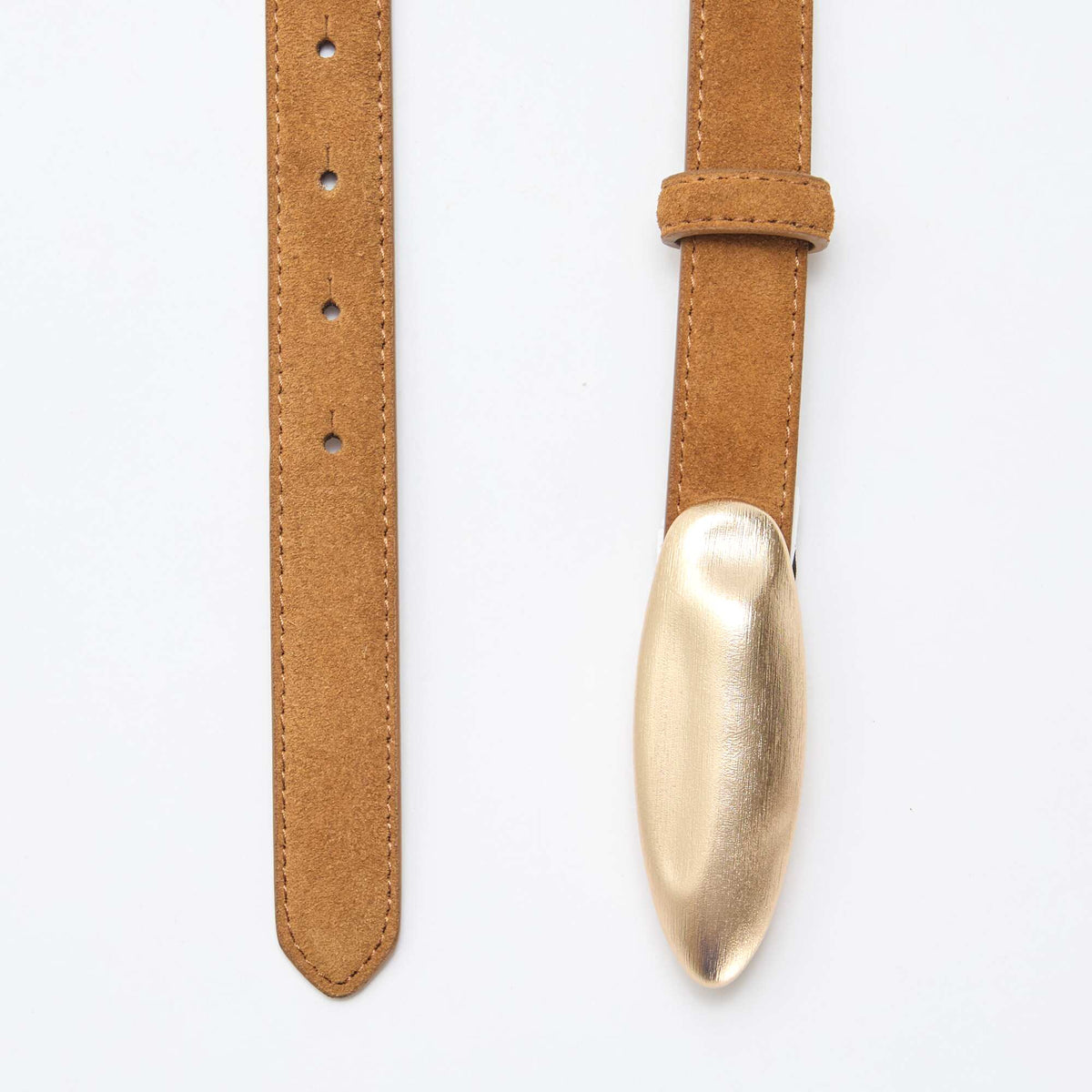 Ceinture aspect suédine MARRON