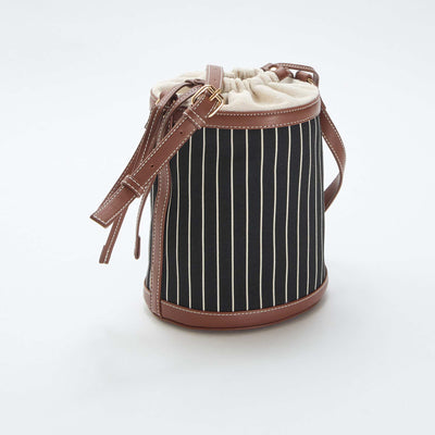 Sac forme seau en tissu NOIR