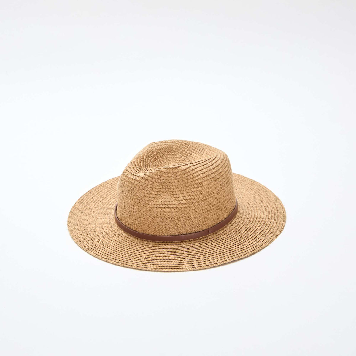 Chapeau de paille forme panama BEIGE