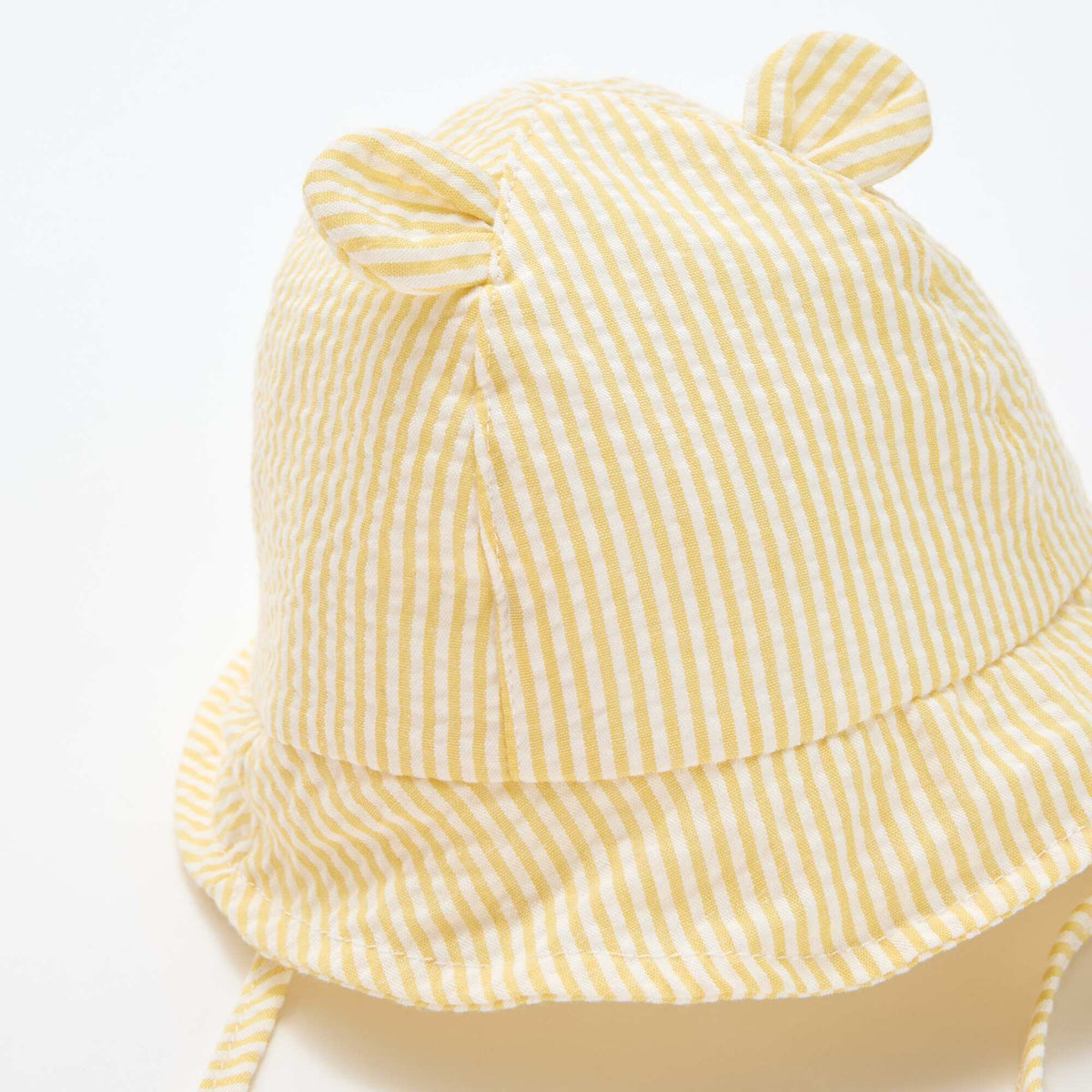 Bob à rayures avec petites oreilles JAUNE