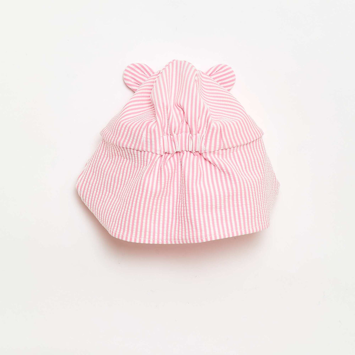 Casquette rayée avec cache nuque et oreilles ROSE