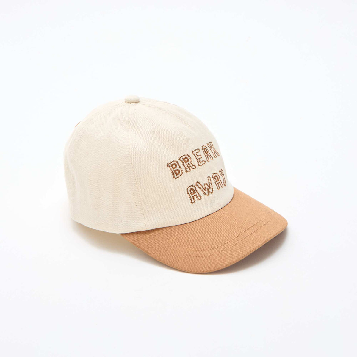 Casquette brodée en tissu BEIGE