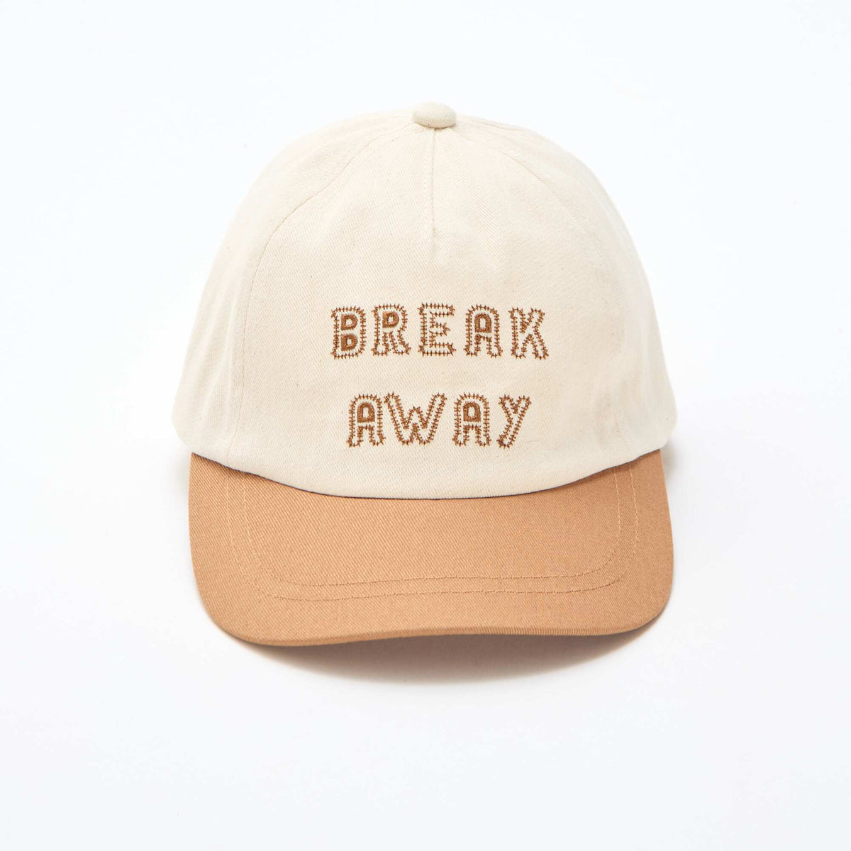 Casquette brodée en tissu BEIGE