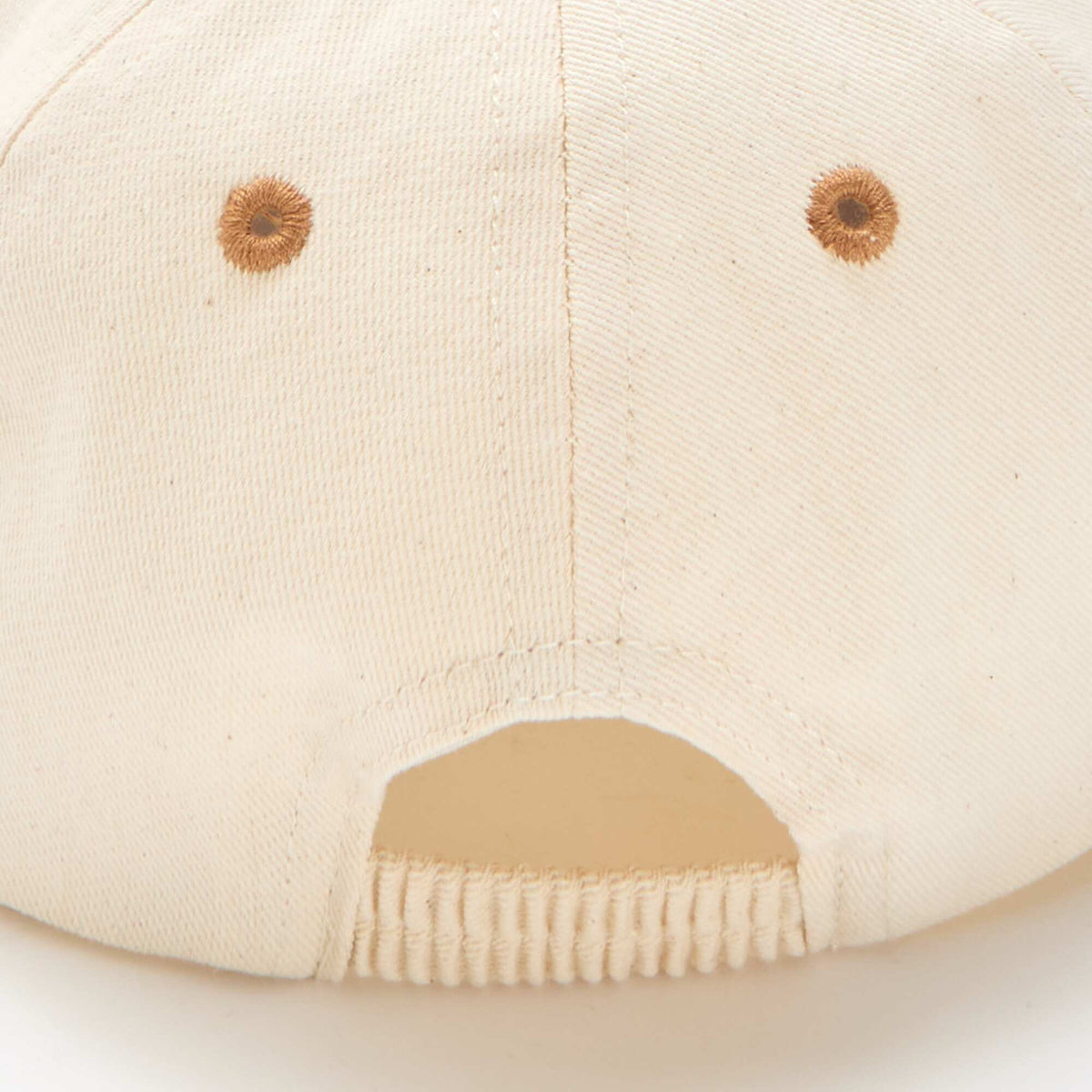 Casquette brodée en tissu BEIGE