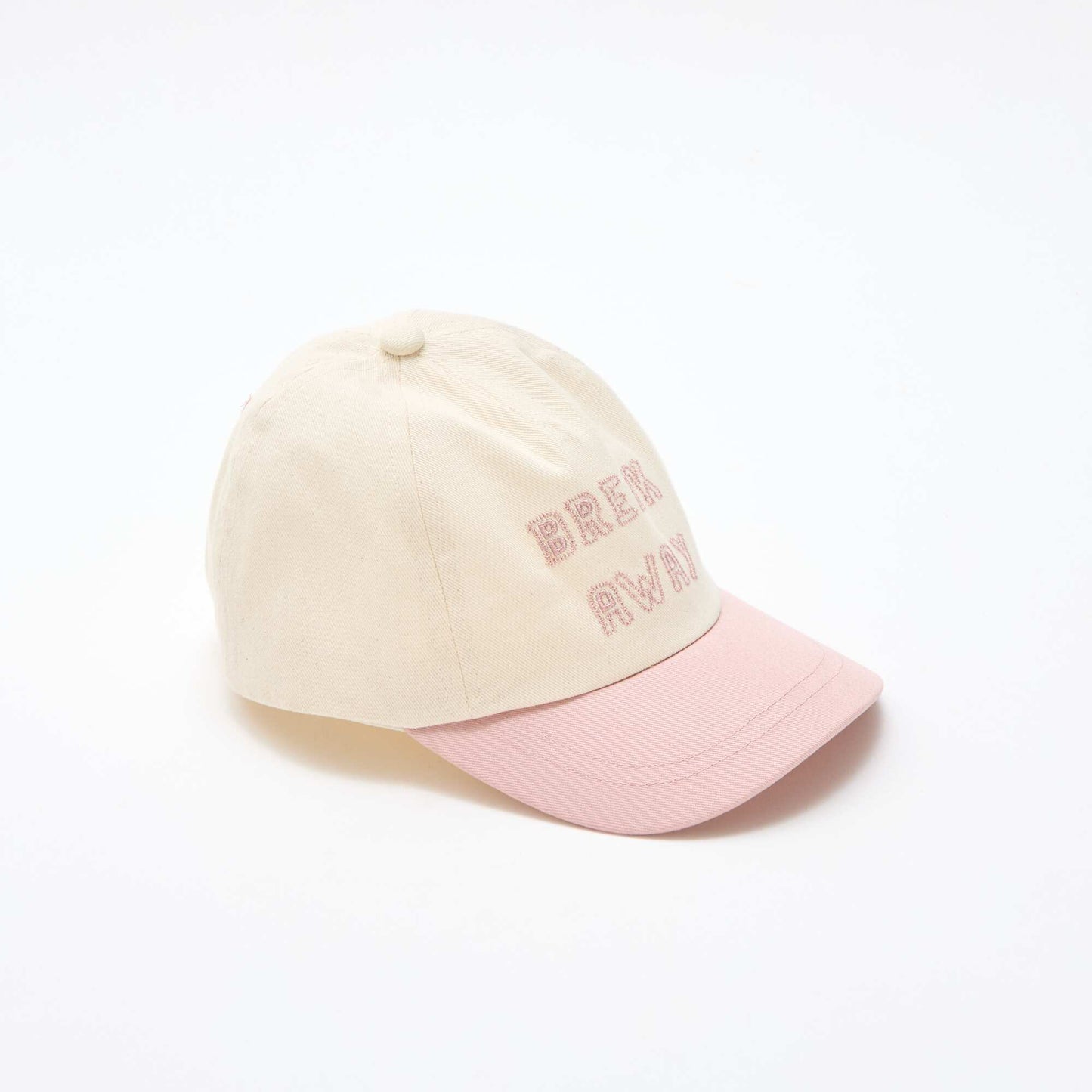 Casquette brodée en tissu BEIGE