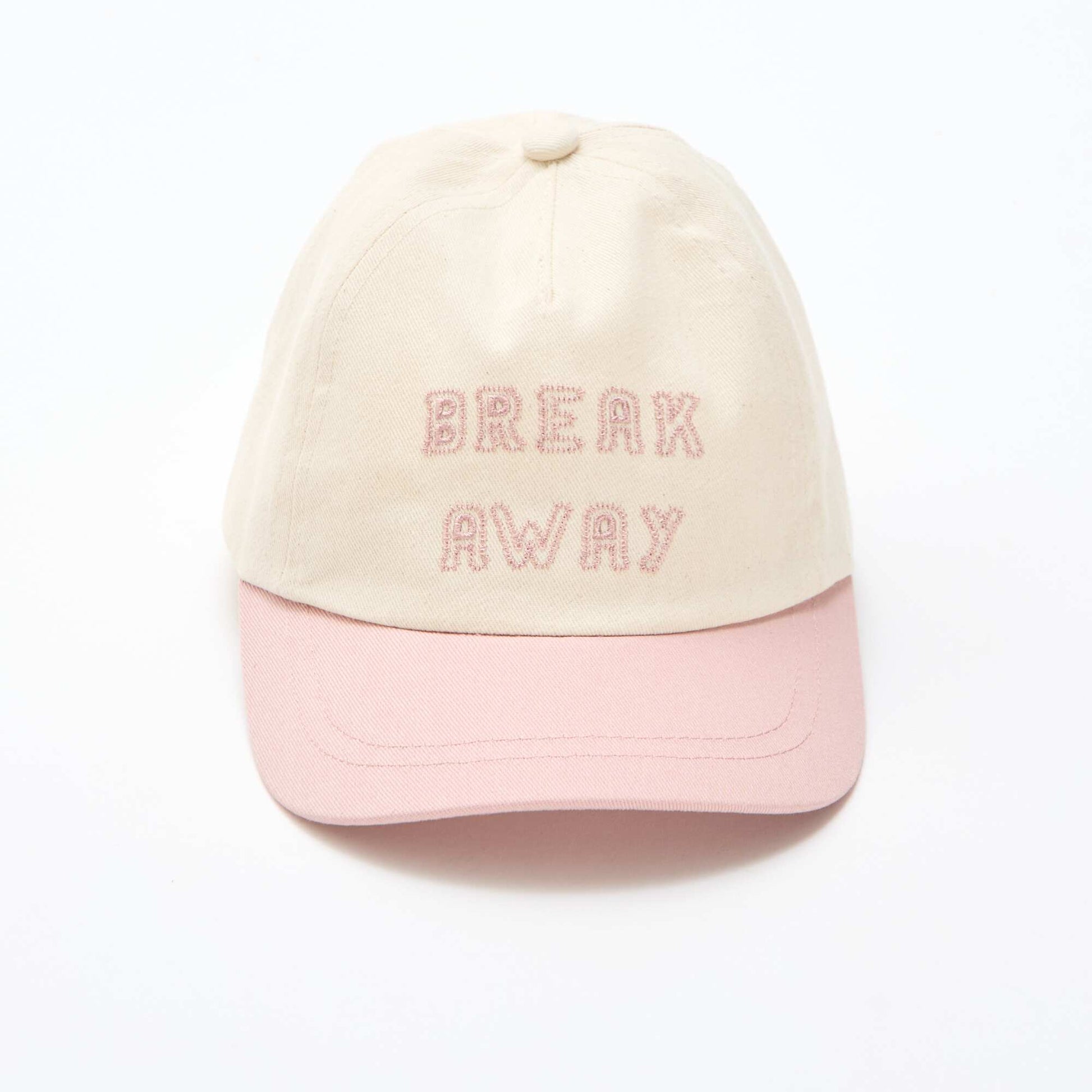 Casquette brodée en tissu BEIGE