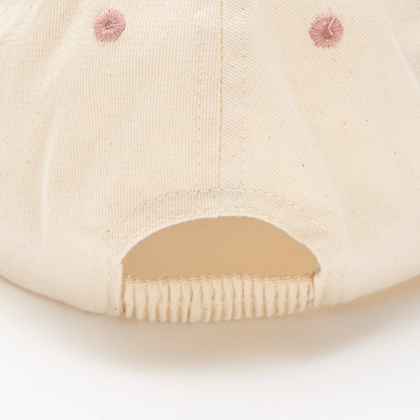 Casquette brodée en tissu BEIGE