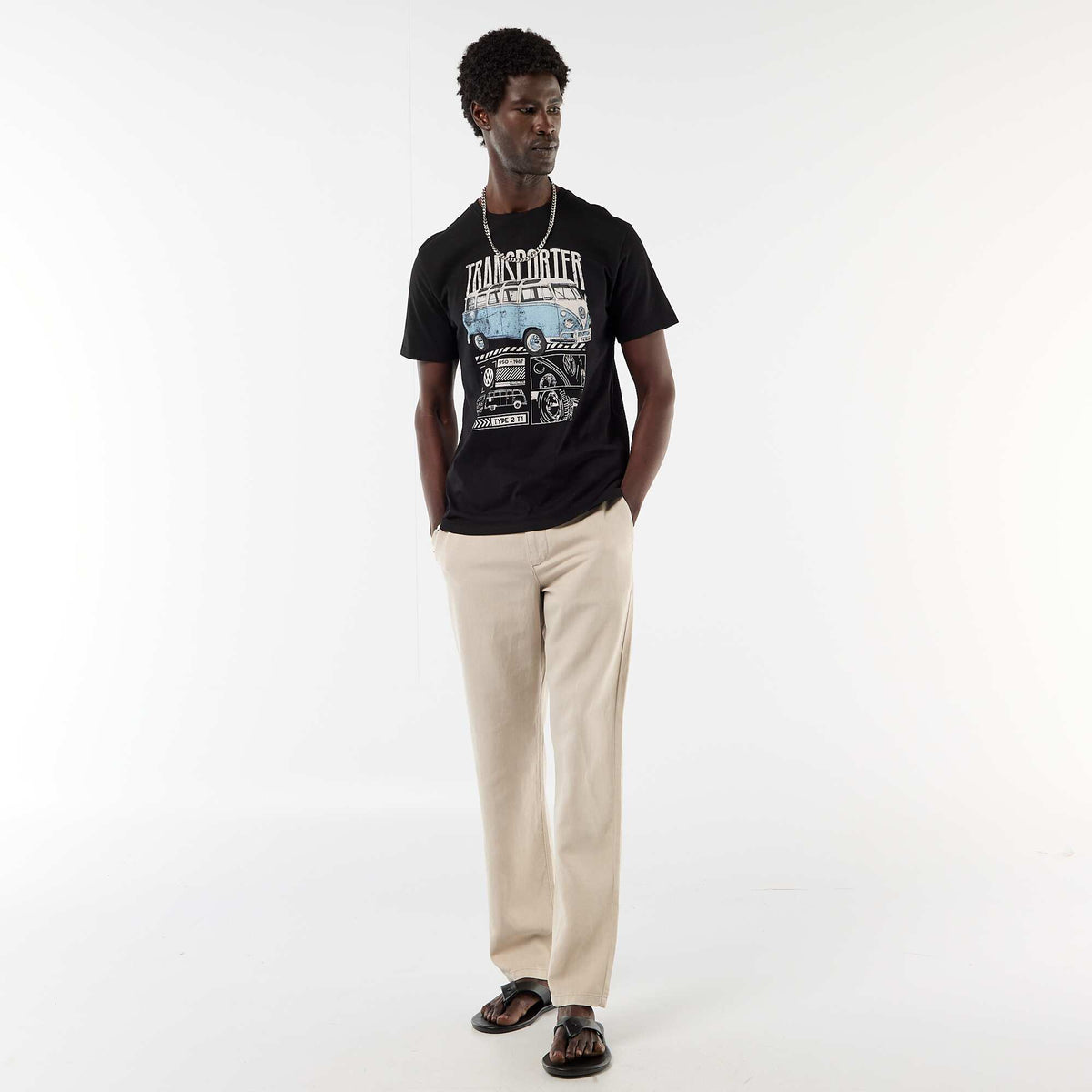 T-shirt 'Van Volkswagen' à manches courtes NOIR