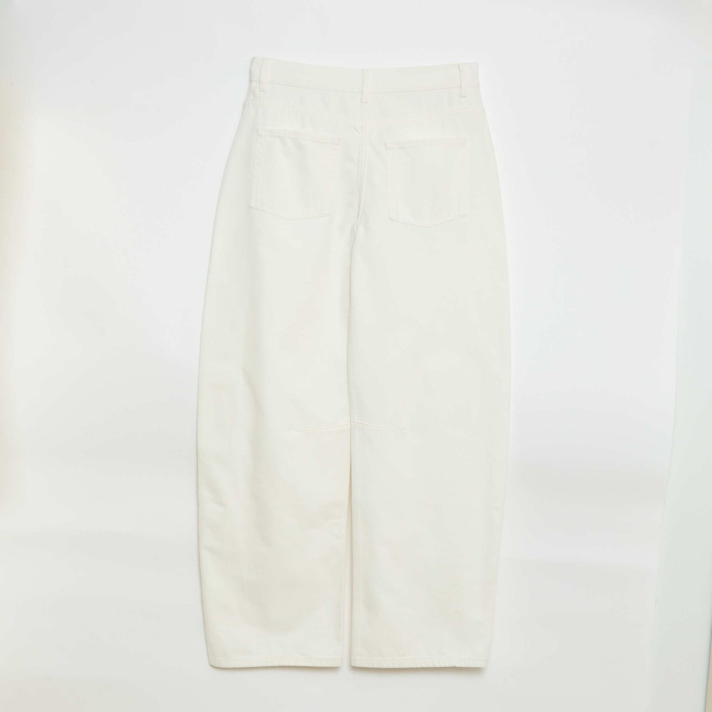 Pantalon denim coupe ballon BEIGE