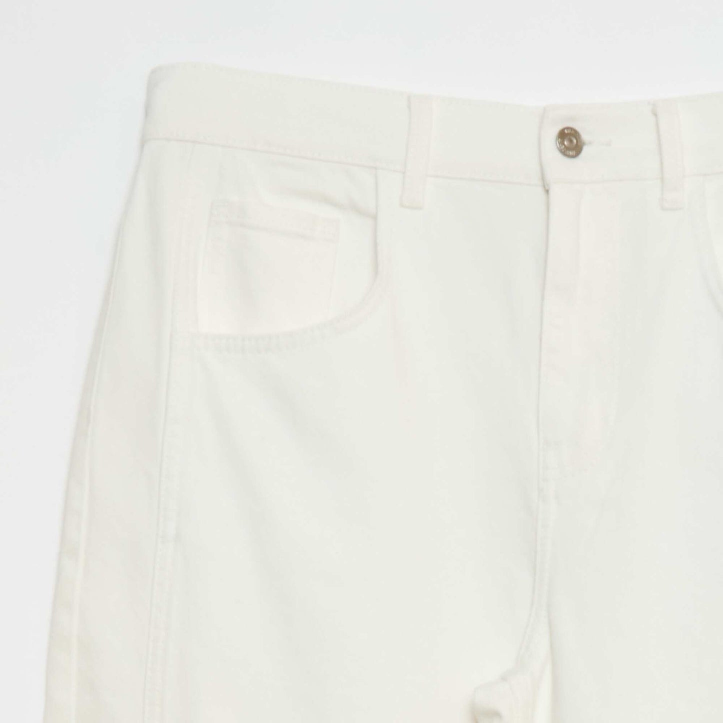 Pantalon denim coupe ballon BEIGE