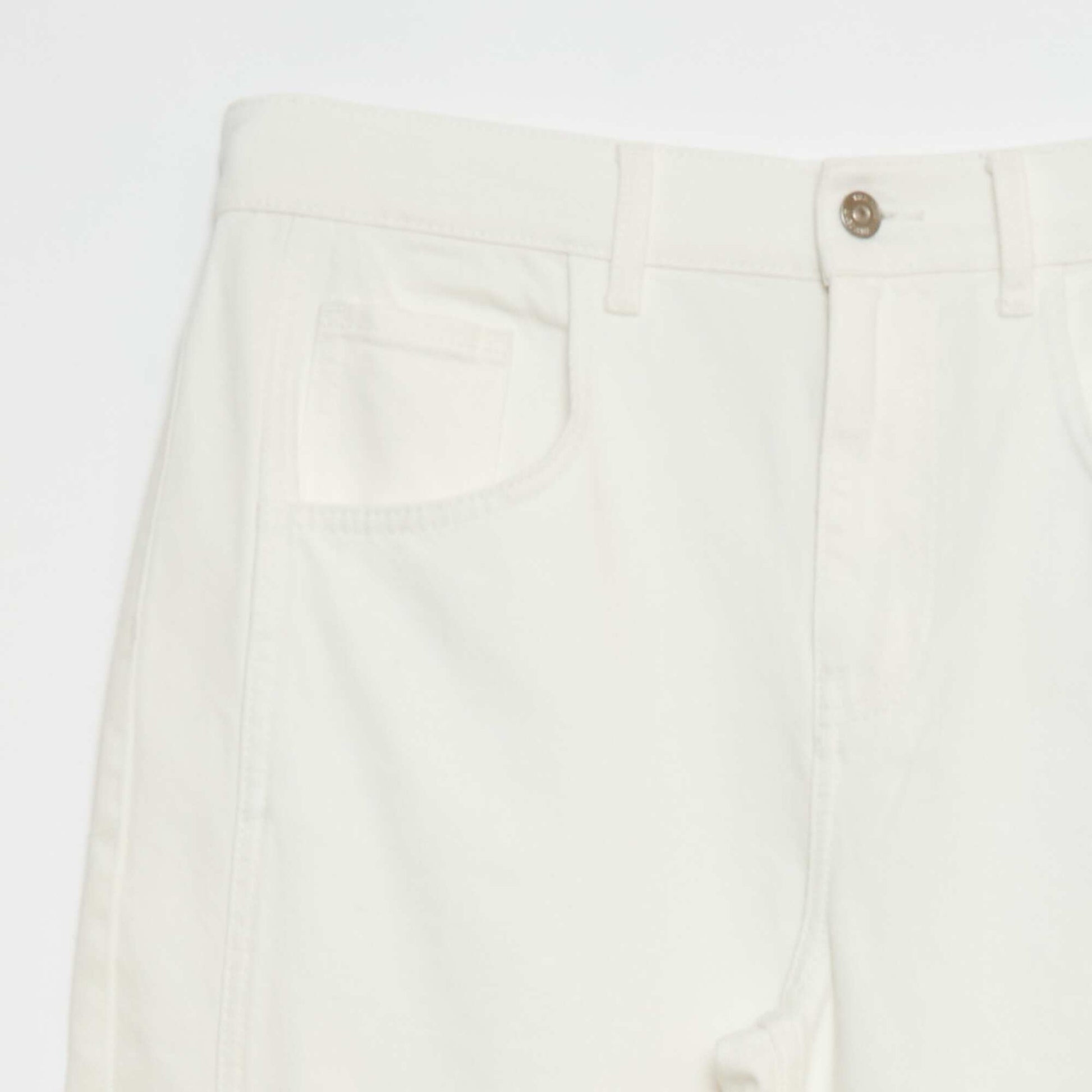 Pantalon denim coupe ballon BEIGE