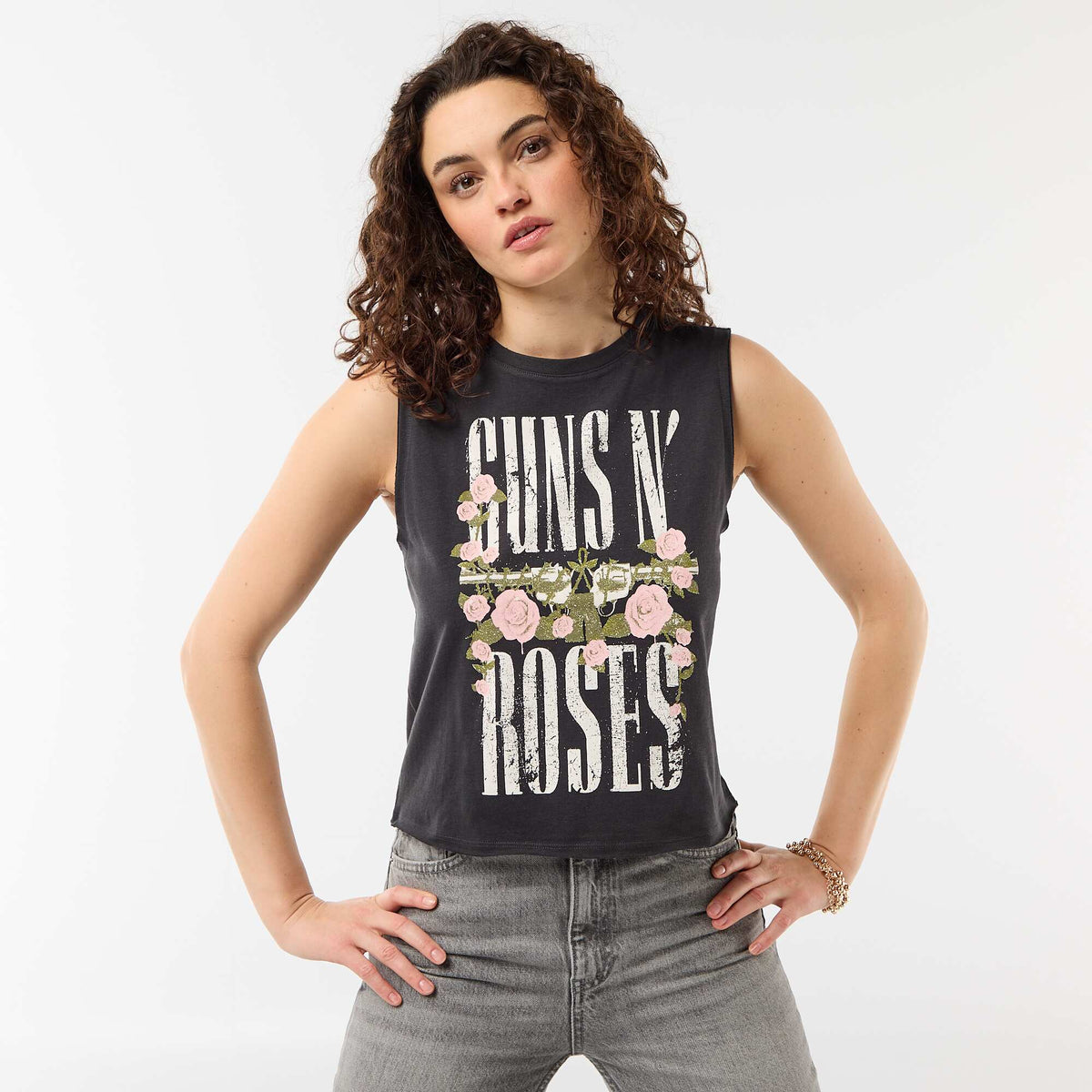 Tee-shirt sans manches 'Guns N'Roses' NOIR