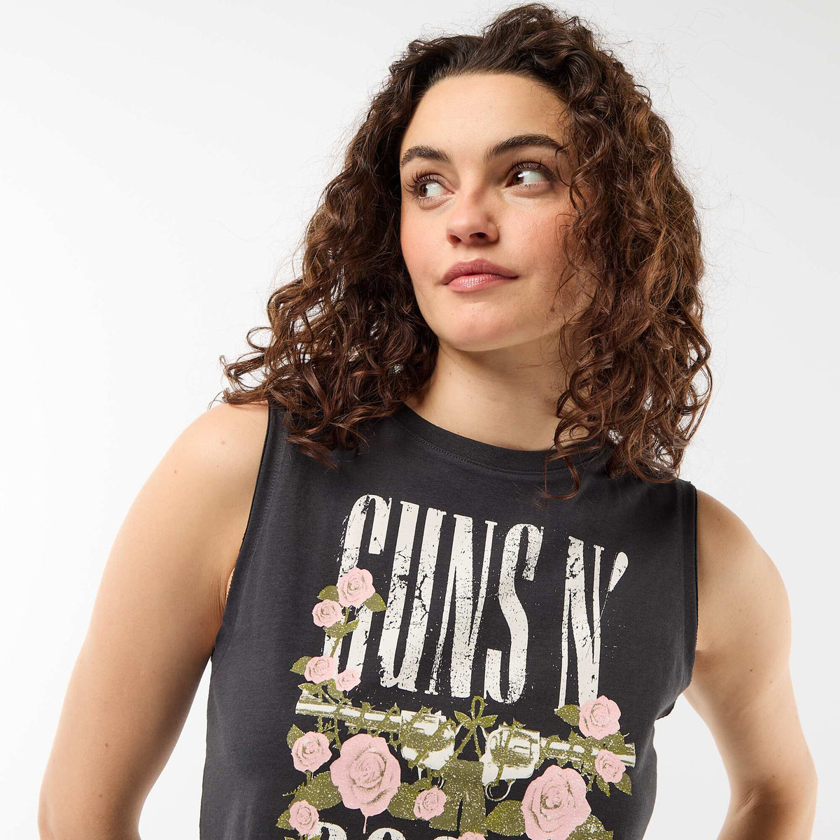 Tee-shirt sans manches 'Guns N'Roses' NOIR