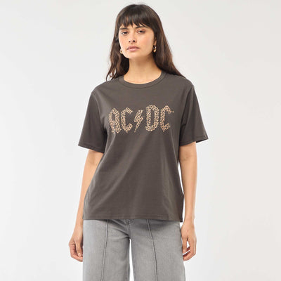 Tee-shirt 'AC/DC' à manches courtes NOIR