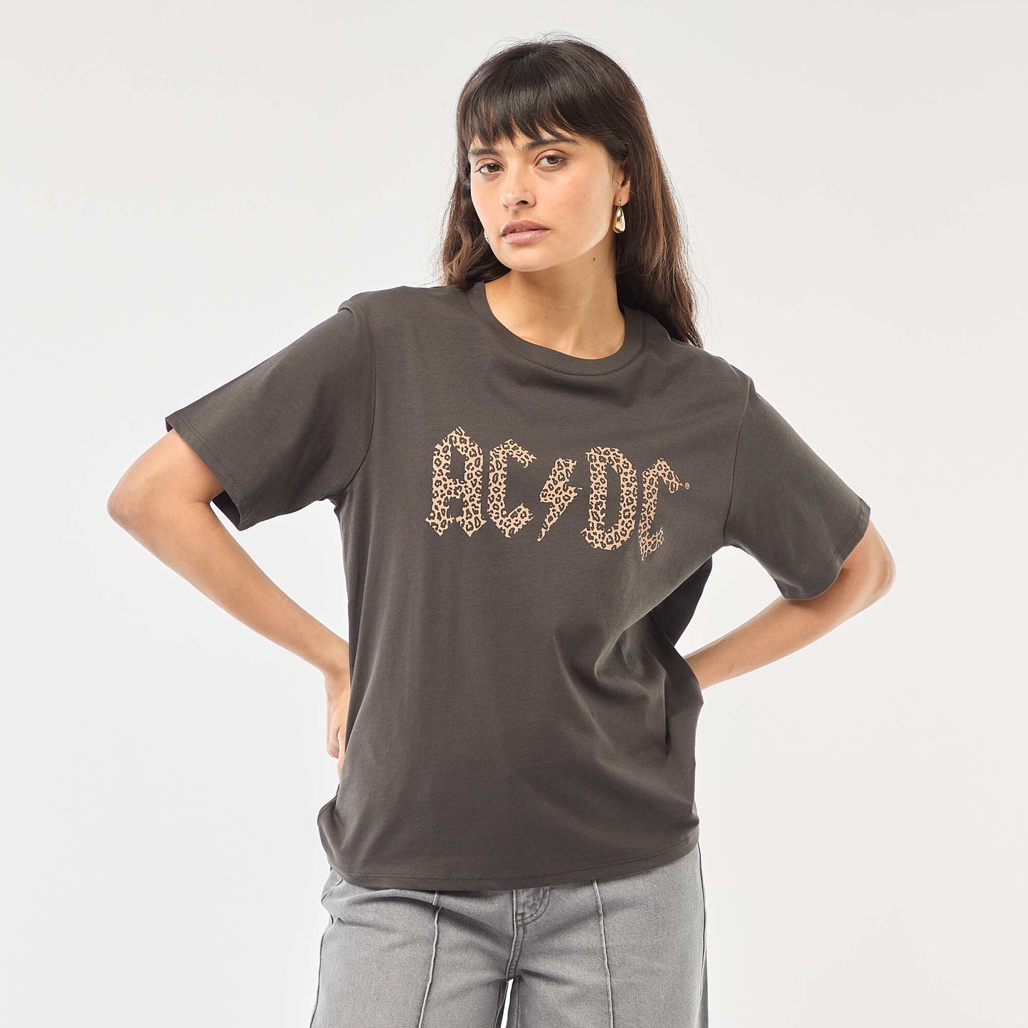 Tee-shirt 'AC/DC' à manches courtes NOIR