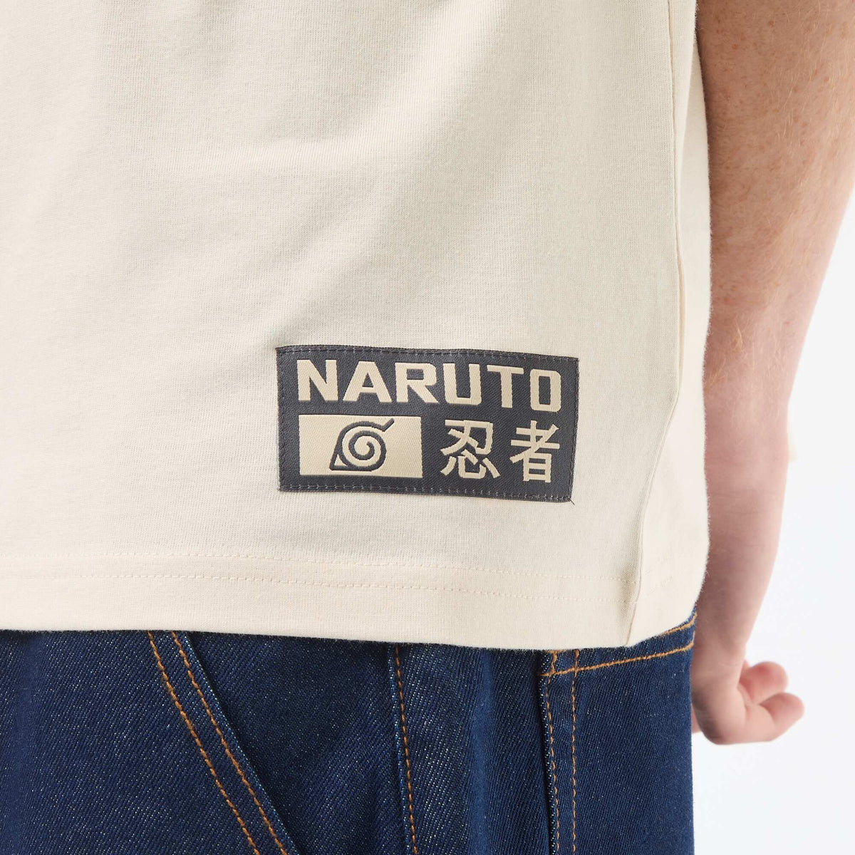 T-shirt imprimé 'Naruto' en coton uni BEIGE