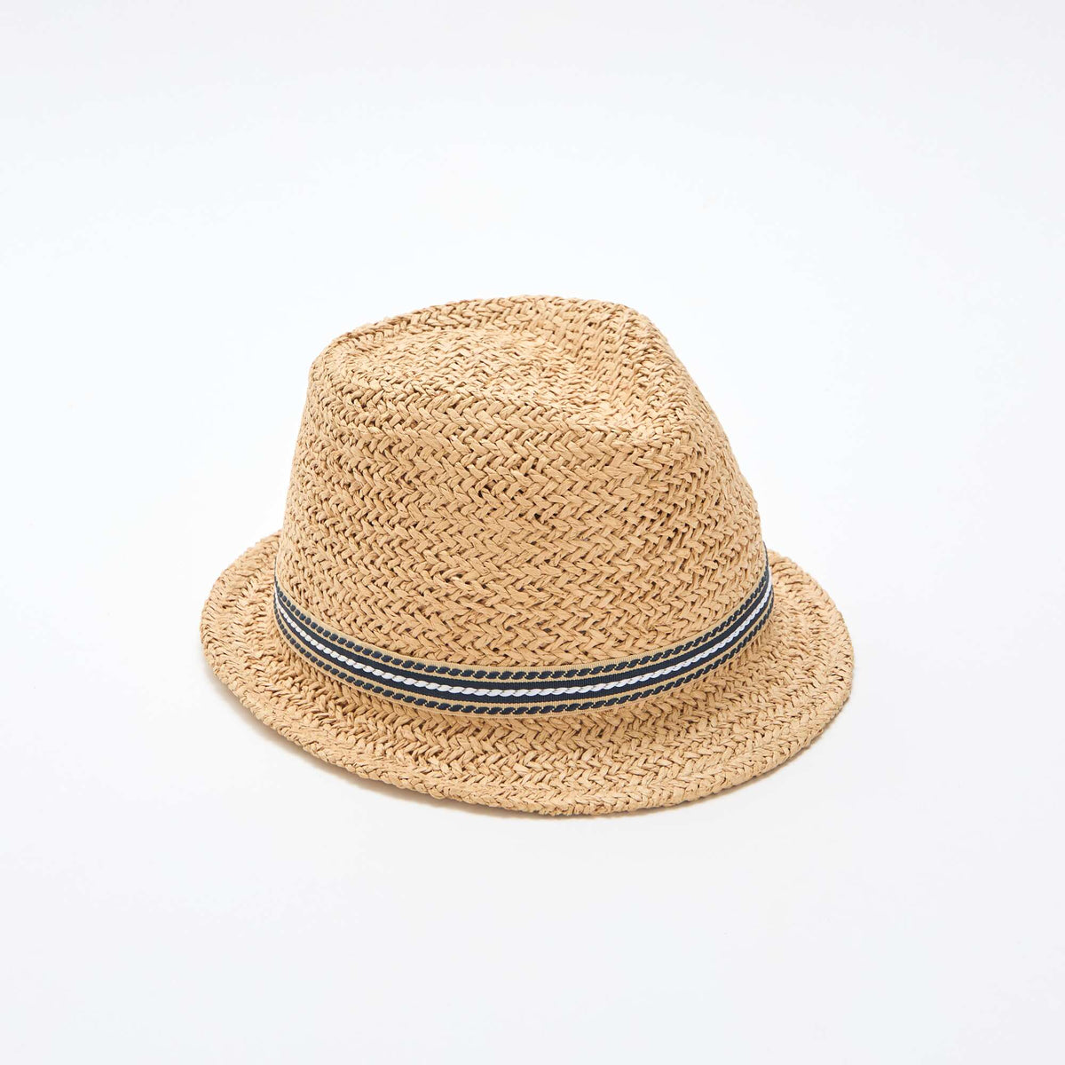 Chapeau de paille forme Borsalino BEIGE