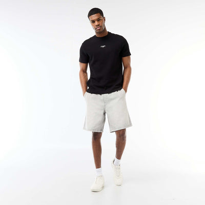 Bermuda en jean avec taille élastiquée GRIS