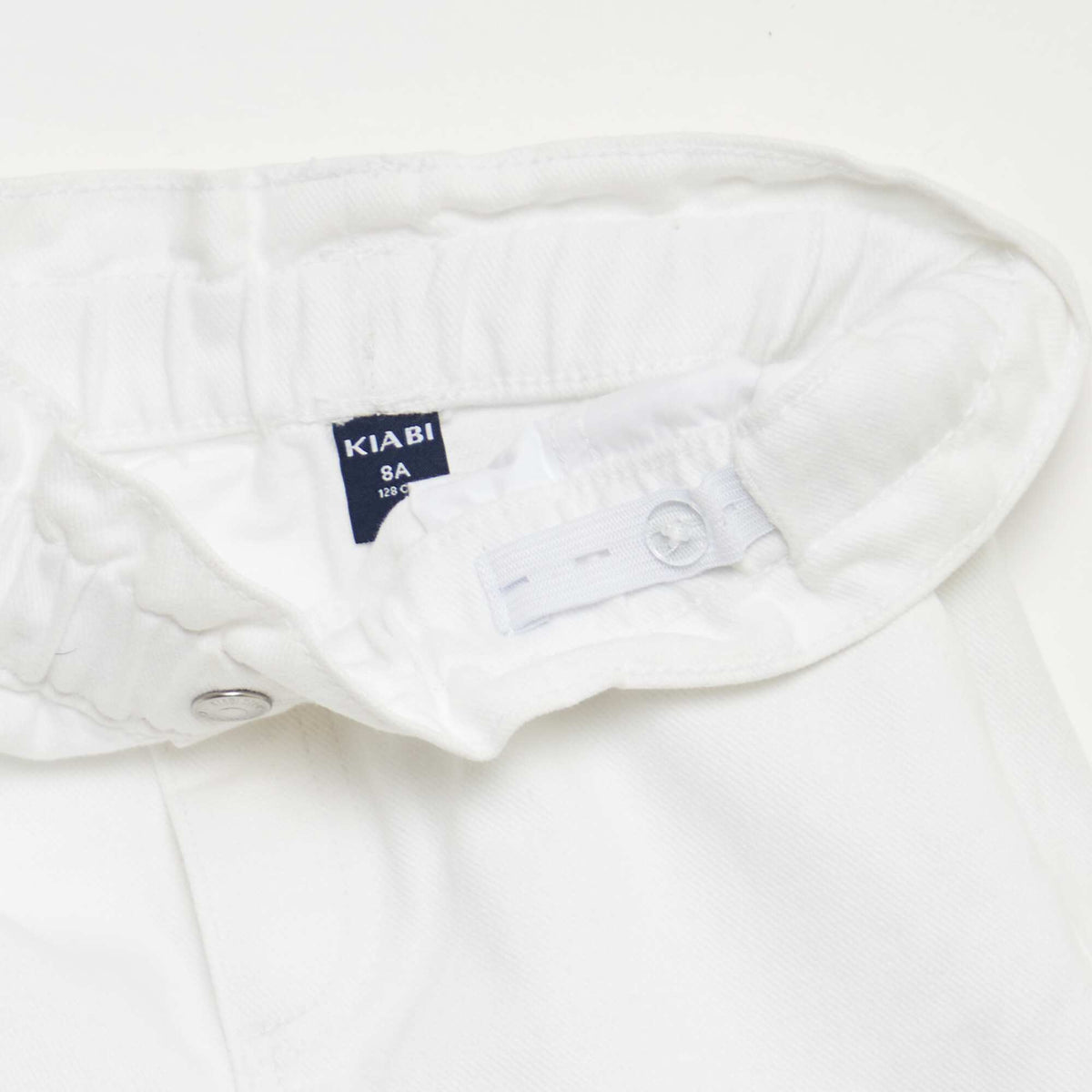 Short en jean paper bag BLANC
