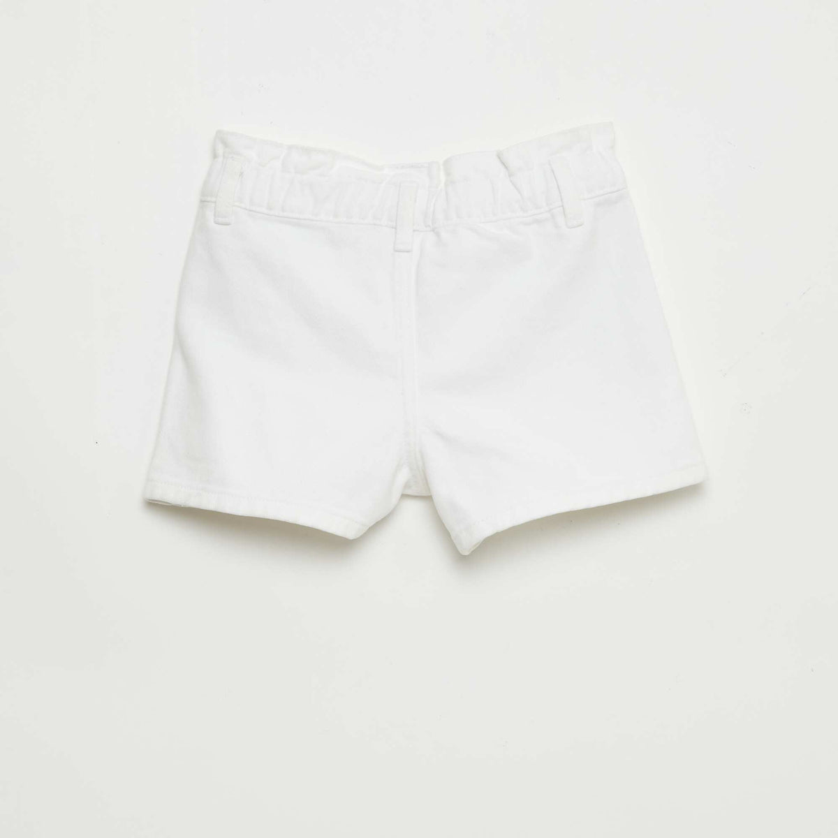 Short en jean paper bag BLANC