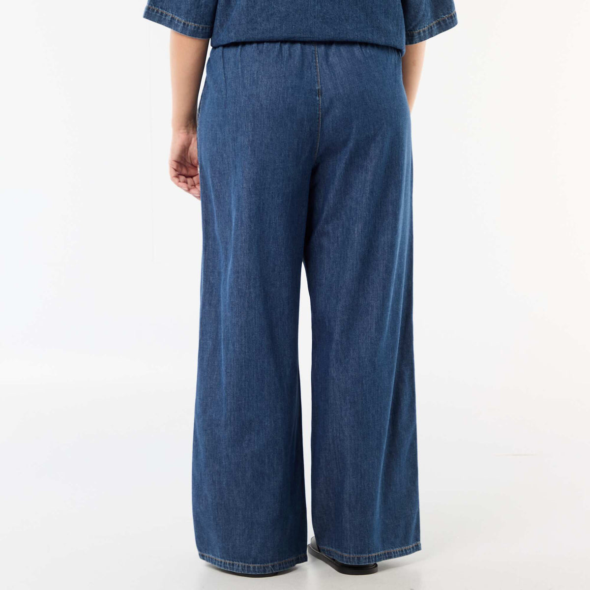 Pantalon large avec 2 poches BLEU