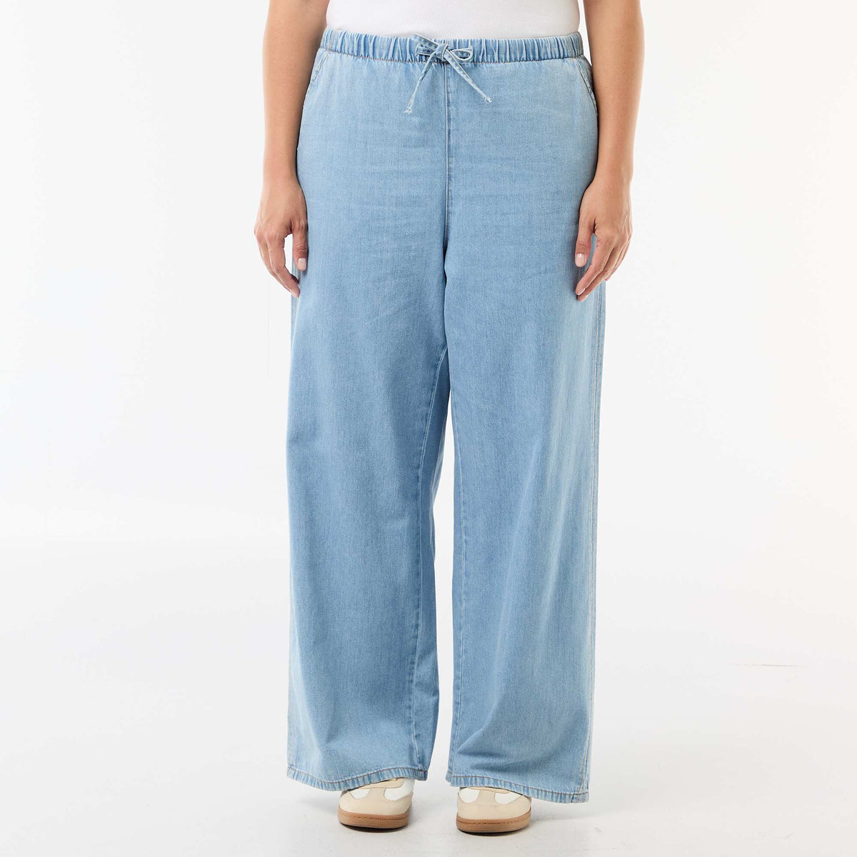 Pantalon large avec 2 poches BLEU