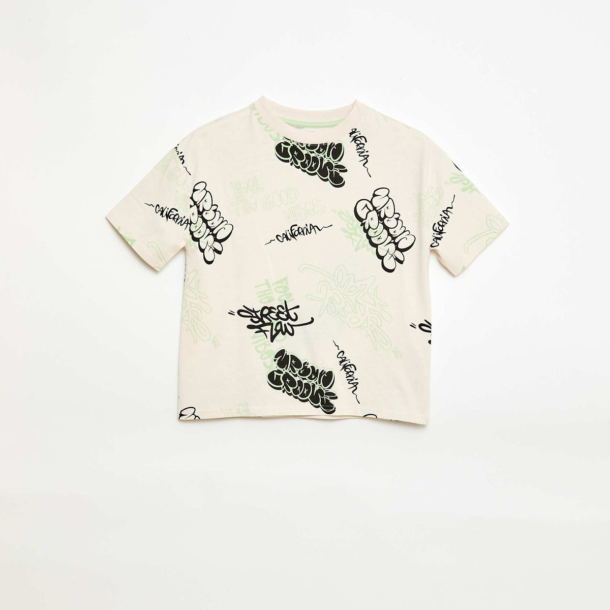 T-shirt oversize fantaisie BLANC