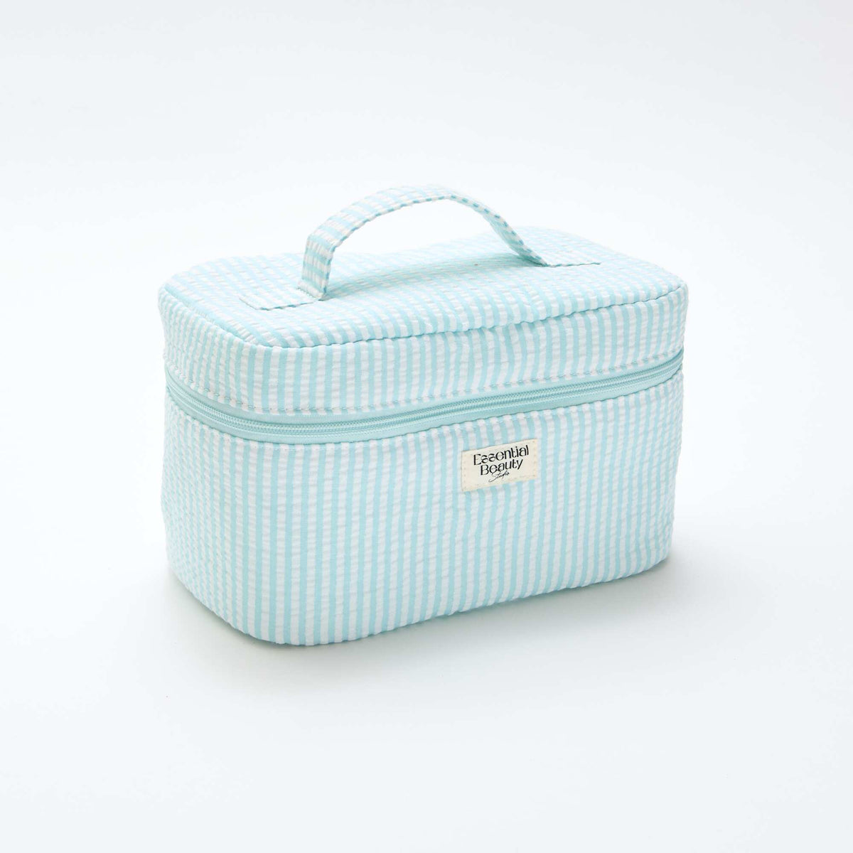 Vanity à motifs avec poignée de portage BLEU