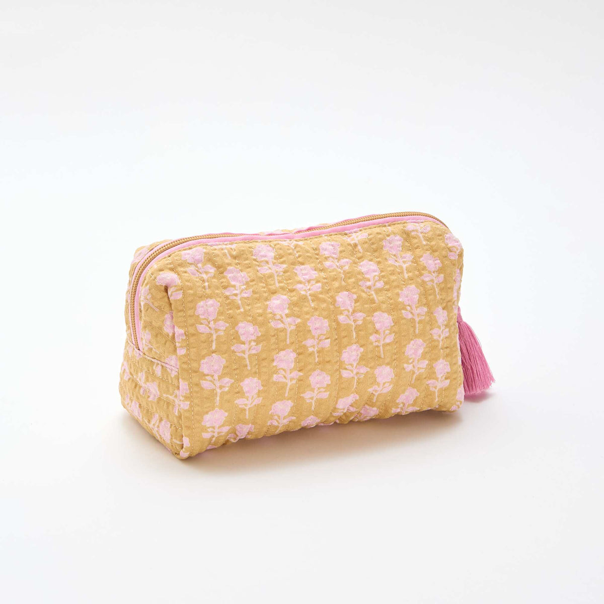Trousse imprimée et zippée JAUNE