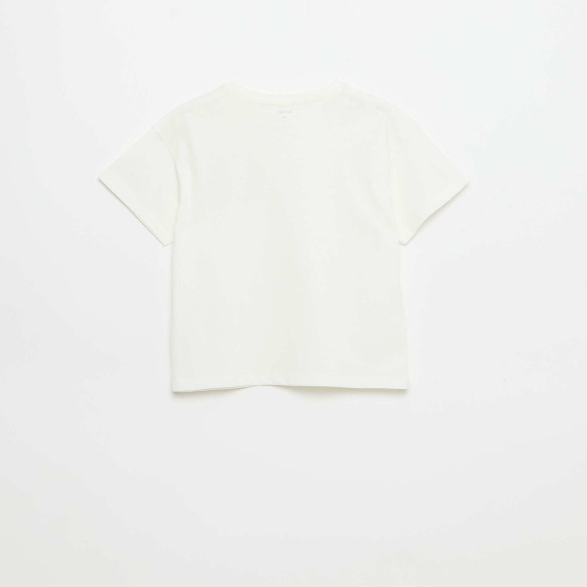 Tee-shirt avec broderie à la poitrine BLANC