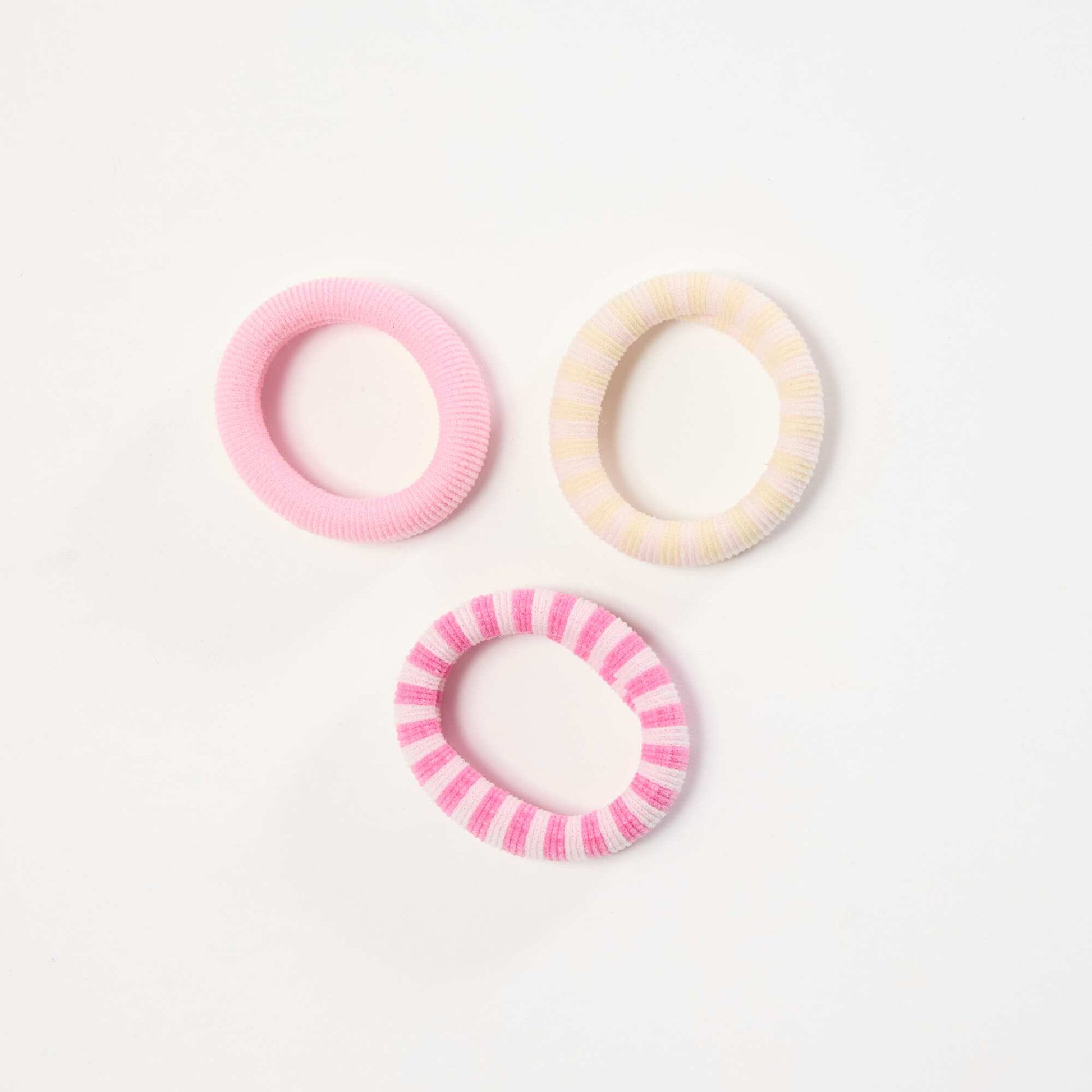 Lot de 3 élastiques mousse ROSE
