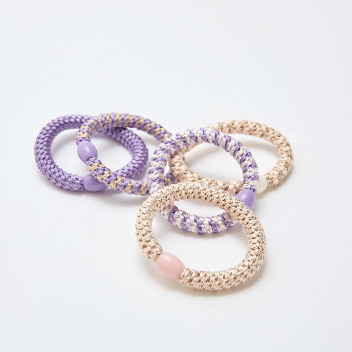 Lot de 5 élastiques colorés VIOLET