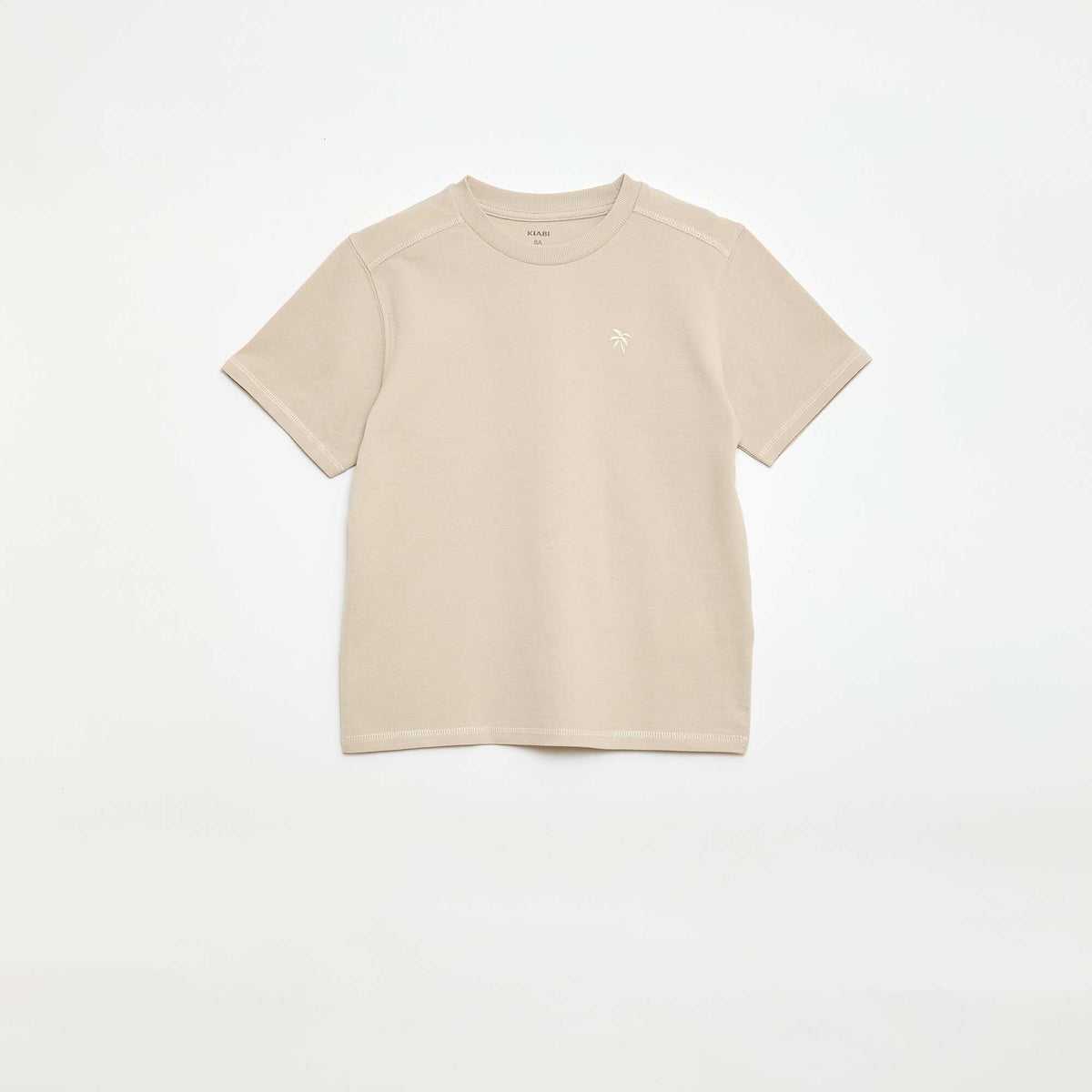 Ensemble t-shirt + short en piqué de coton BEIGE