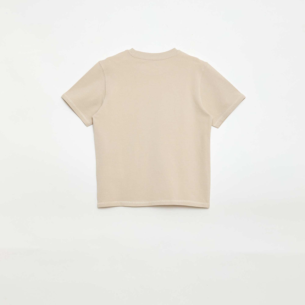 Ensemble t-shirt + short en piqué de coton BEIGE