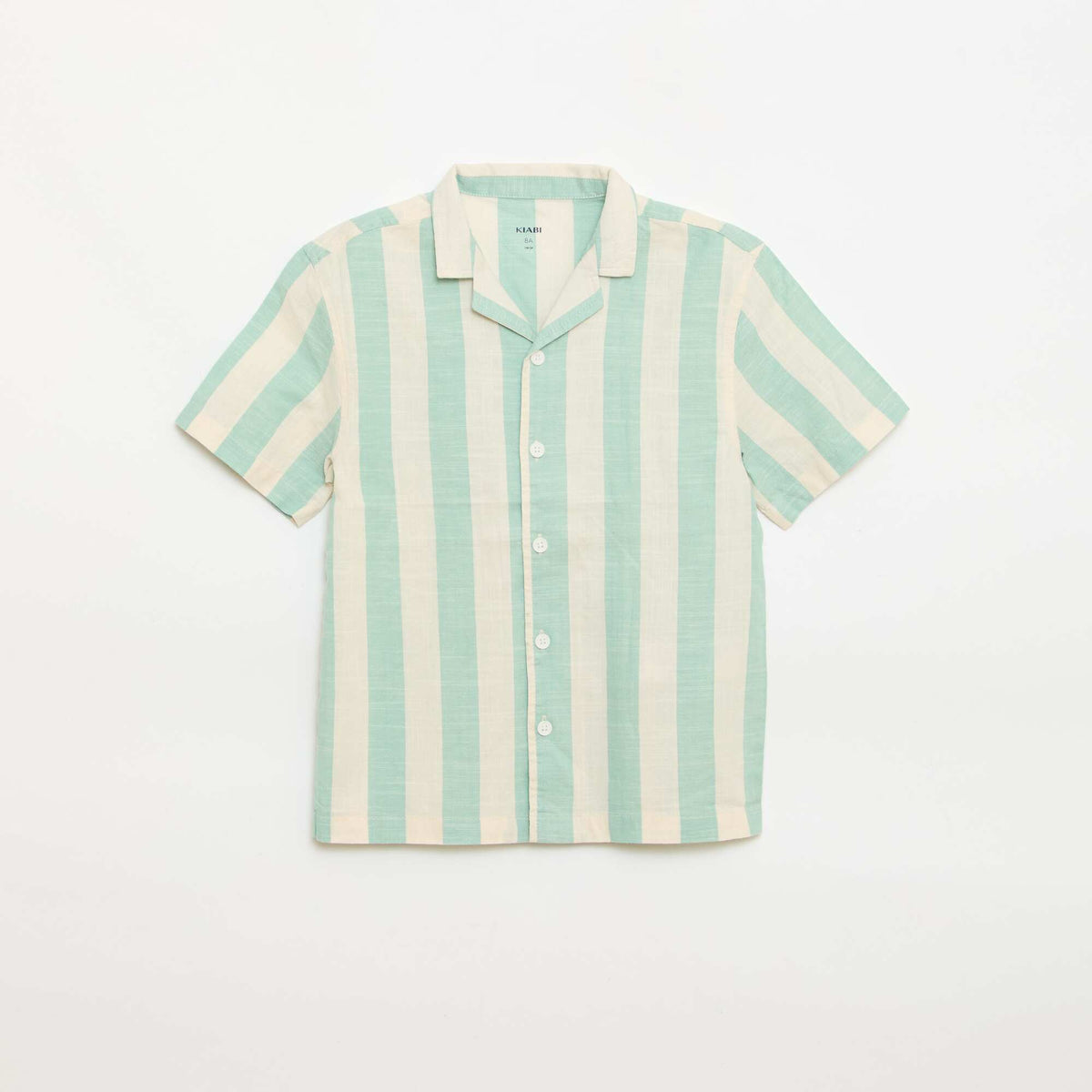 Chemise à manches courtes à rayures VERT