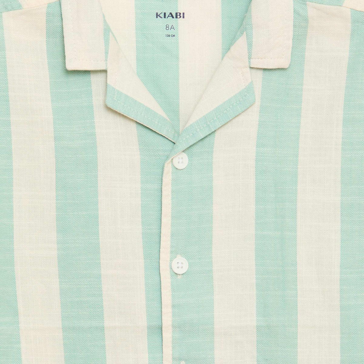 Chemise à manches courtes à rayures VERT