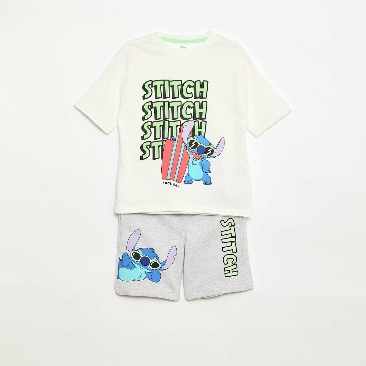 Ensemble T-shirt + bermuda 'Disney' - 2 pièces BLANC