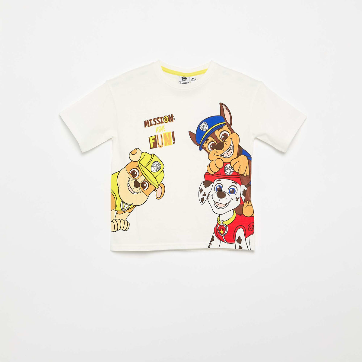 Ensemble short + T-shirt 'Pat' Patrouille' BLANC