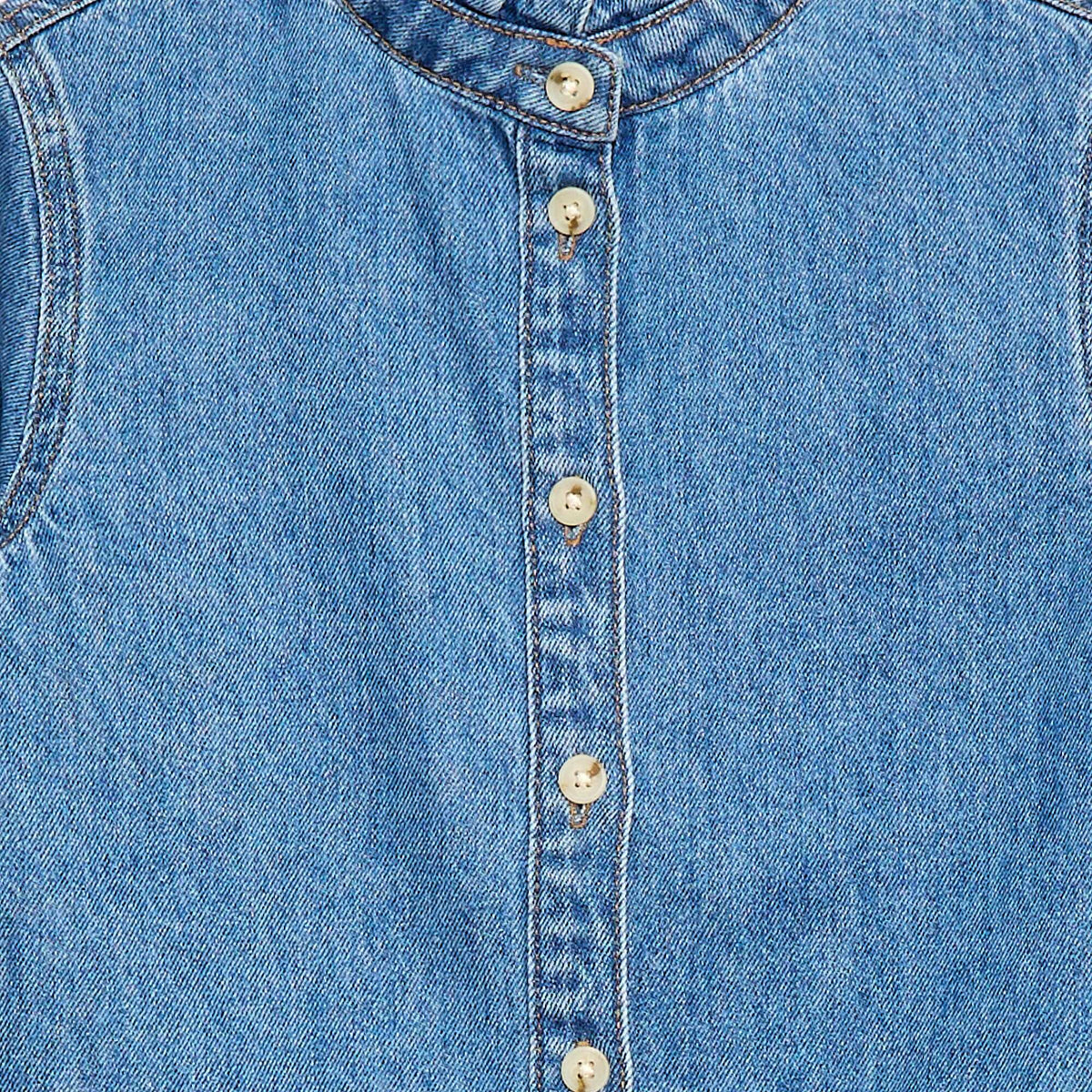 Blouse en denim BLEU