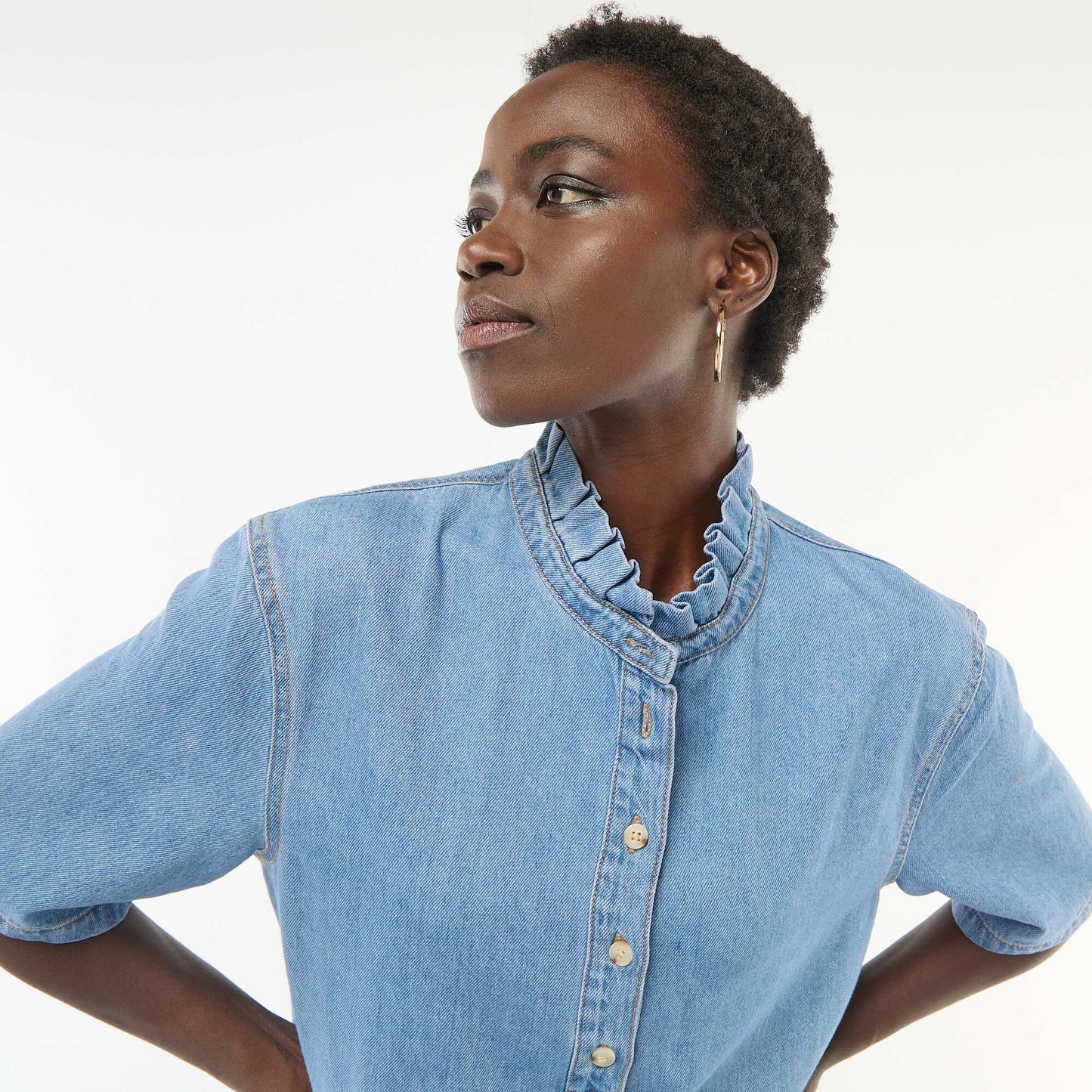 Robe en jean BLEU