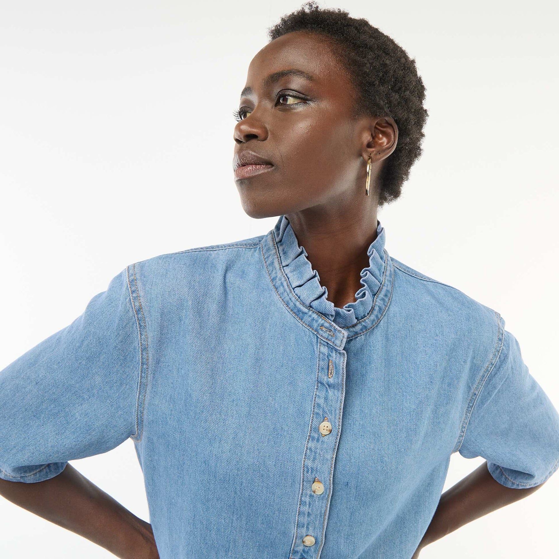 Robe en jean BLEU