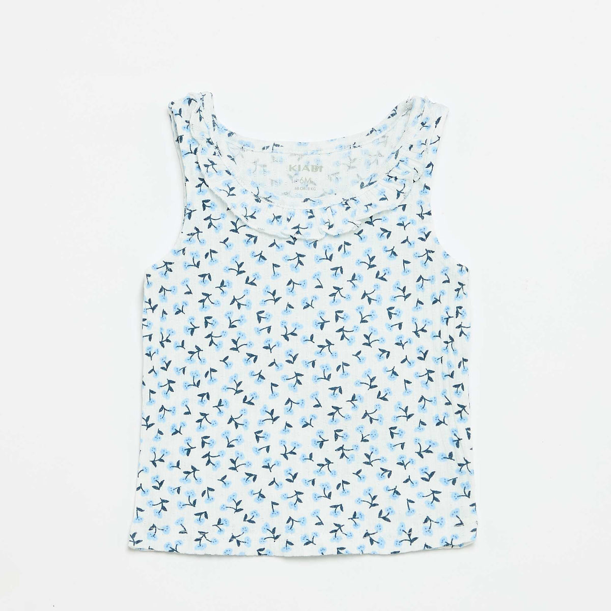Ensemble short + débardeur en maille pointelle BLEU