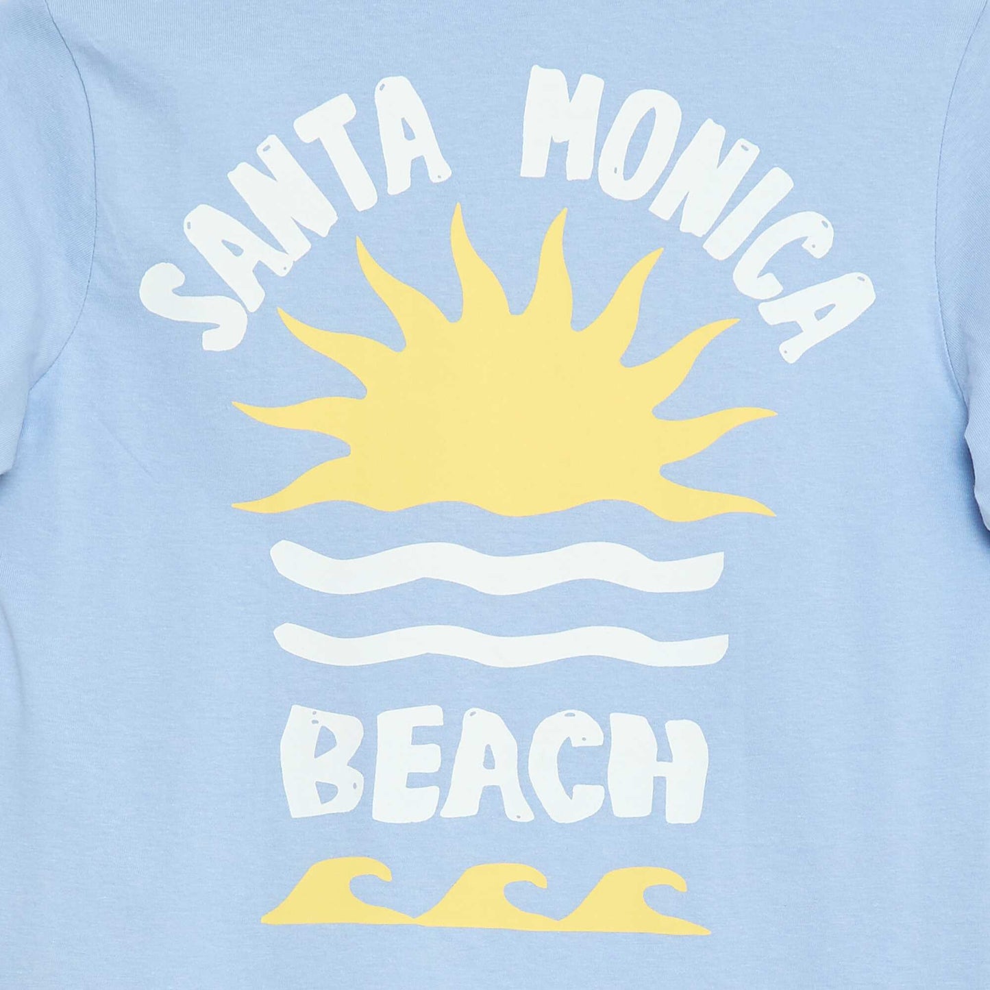 T-shirt à manches courtes imprimé recto/verso BLEU